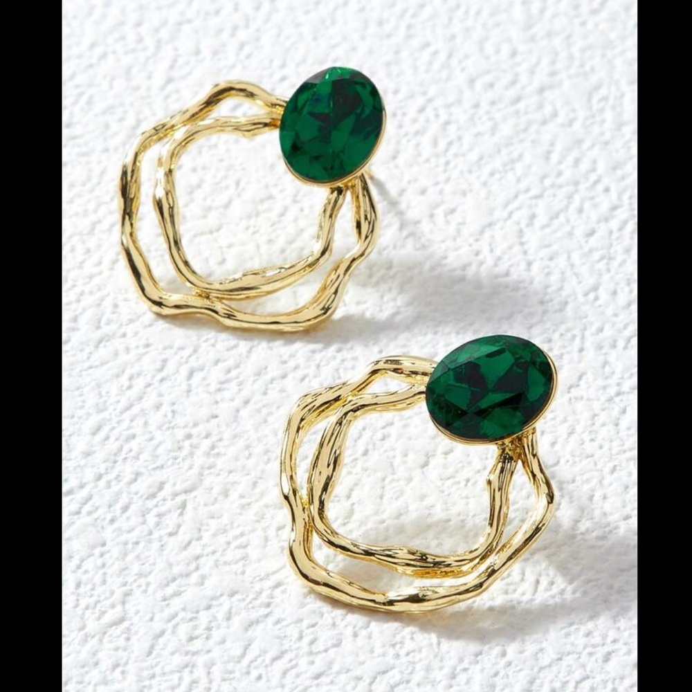 PREMIUM GEMSTONE DECOR EARRINGS